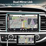 UNITOPSCI Double Din Car Stereo, Wireless CarPlay Android Auto Radio, Bluetooth Head Unit 7 Inch HD Touch Screen MP5 Player Mirror Link FM/6 USB/AUX in/Fast Charge+ Backup Camera Remote Control Mic