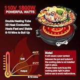 Food Party DUO Electric Smokeless Grill and Hot Pot, With Separable Cooking Plate, Deluxe Combo of 1 Recipe Book, 1 Tong, 1 Oil Brush, 1 Pack of Parchment Paper, for Hotpot KBBQ, Barbecue & Grill