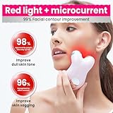 Hunvva Microcurrent Facial Device,Latest Red Light Technology,Enhances The Ability to Lift The Face and Tighten The Skin,Facial Wrinkle Equipment,Smart Photon Micro-Current Device,Model:EP-300.