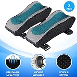 BEAUTRIP Ergonomic Armrest Pads- Office Chair Arm Rest Cover Pillow - Elbow Support Cushion for Computer, Gaming and Desk Chairs (Set of 2, Mesh Cover)