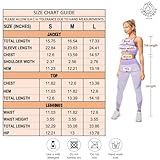 CORPOAMOR Women's Ribbed Seamless Fitness Clothing, Gym Outfit and Yoga Workout Set Jacket, Sports Bra and High Waisted Leggings 3 Piece Set (Pink, Medium)