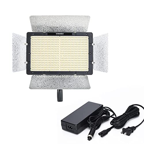 YONGNUO YN1200 Pro LED Video Light with 19V5A AC, Studio Lamp with 3200K-5600K Color Temperature, Adjustable Brightness for SLR Cameras Camcorders