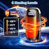 Hand Warmers Rechargeable - 2 Pack Electric Hand Warmers 14000mAh, 16 Hrs Warmth Dual-Sided Heating Max 131℉, 4 Heating Levels Battery Operated Pocket Heater for Raynauds, Hunting, Golf, Camping