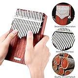 LingTing Kalimba 17 keys Thumb Piano Mbira Finger Piano Gift for Kids Adult Beginners Professional（LT-K17A,wind whisperer)