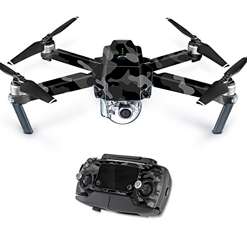 MightySkins Skin Compatible with DJI Mavic Pro Quadcopter Drone - Black Camo | Protective, Durable, and Unique Vinyl Decal wrap Cover | Easy to Apply, Remove, and Change Styles | Made in The USA