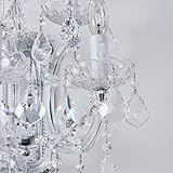 TMAFON Large Modern Crystal Wall Lamp - 6 Lights Maria Theresa Wall Chandelier Light Fixtures, Chrome Wall Mounted Sconce for Hotel, Living Room, Hall, Lobby