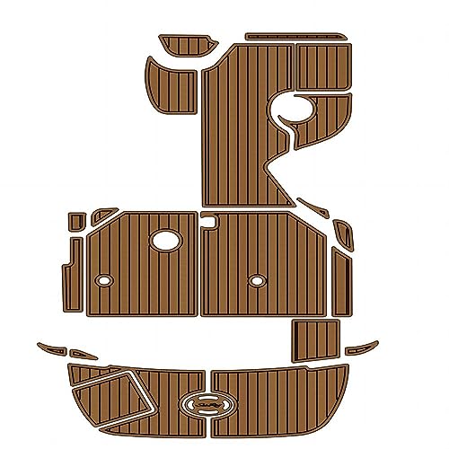 Algasan Boat EVA Faux Teak Decking Floor Compatible with 2001-2009 Sea Ray Sundancer 280 Swim Platform Cockpit Pad Boat EVA Flooring Mat