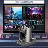 AVKANS PTZ Camera HDMI 30x Optical Zoom 3G-SDI USB IP Live Streaming AI Tracking Camera, IP PoE Camera, HDMI PTZ Camera for Church Event Livestream Services vMix OBS Wirecast