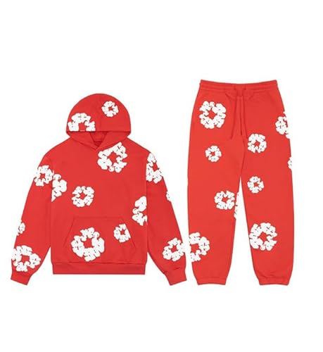 Y2K Hip Hop Two Piece Set for Men and Women, Casual Retro Large Hoodie, Harajuku Pants