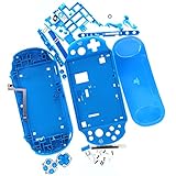 Deal4GO Full Housing Shell Case kit TOP Bottom Cover Plates w/Buttons Set Screw Replacement for PS Vita 2000 PSV 2000 PCH-2000 (Blue)