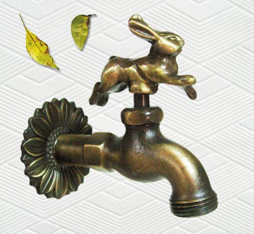 Brass Rabbit Garden Outdoor Faucet