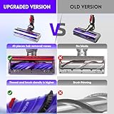 Upgrade Anti-Tangle Replacement Vacuum Head Compatible with Dyson V7,V8, Cyclone V10,V11,V15 Cordless Vacuum Cleaners, Suitable for Carpets,Rugs,Hardwood Floor