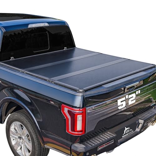 Hard Folding Truck Bed Tonneau Cover Compatible with Chevy Colorado & GMC Canyon 2015-2025 5.2 ft Short Box, Tri Fold Style