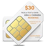 SpeedTalk Mobile $30 SIM Card for GSM GPS Tracking Kid Child Elderly Pet SmartWatch Car Tracker Devices Locators - 6 Months Service - USA Canada & Mexico Roaming