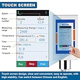 Saladulce Digital Rotary Viscometer 10-6,000,000mPa.s Touch Screen Viscosity Meter ±1% Accuracy Lab Viscometers with Data Output and Temperature Probe 110-240V (NDJ-9T 10-6,000,000mPa.S)