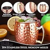 Didaey 24 Pack Moscow Mule Mugs Set Copper Cups Bulk Stainless Steel Moscow Mule Cups Tarnish Resistant Hammered Finish Chilled Coffee Mugs for Cocktail Wedding Gift Drinkware(2 oz)