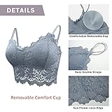 Padded Bras for Women Sports Cami Lace Bras with Straps Sexy Camisole Top 3 Pack