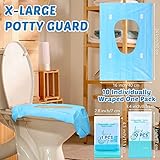 Yahenda 200 Pack Toilet Seat Covers Disposable Extra Large Individually Wrapped Toilet Seat Cover for Adults and Kids Potty Training Waterproof Travel Potty Seats Mats for Kids Adults Public Bathroom