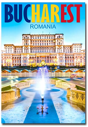 Bucharest, Romania Fridge Magnet Size 2.5" x 3.5"