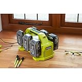 RYOBI P135 18V One+ 6 Port Lithium Ion Battery Supercharger (18V Batteries Not Included/Charger Only)