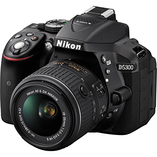 Nikon D5300 24.2 MP CMOS Digital SLR Camera with 18-55mm f/3.5-5.6G ED VR Auto Focus-S DX NIKKOR Zoom Lens (Black)