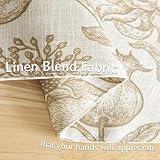 JINCHAN Floral Placemats Set of 4 Linen Place Mats Farmhouse Cloth Table Mats Holiday Seasonal Rustic for Kitchen Dining Home Decor Tablemats Non-Slip Washable 13x19 Inch Tan