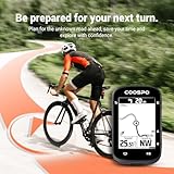 COOSPO CS500 Bike Computer Wireless, 2.6 Inch LCD GPS Cycling Computer with Route Navigation, Bluetooth5.0 ANT GPS Bicycle Speedometer with Auto-Backlight, Support Bike Radar & 45H Battery Life