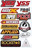 Set of 5 Motocross Dirt Bike Helmet Decal Kit Sticker Sheets #Su-501