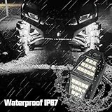 Winunite 20 Pods White Rock Lights, 24 Wide Angle SMD Chips, 5M Extension Wires Each Light, 6000K Pure White, High Adhesive Stickers, Waterproof Rock Lights for Trucks Trailer Cars SUV ATV UTV Boats