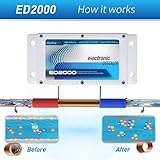 iSpring ED2000 Whole House Water Descaler, Alternative Electronic Salt-Free Hard Water Conditioner, Reduces Limescale Prevent Deposits Build-up, Different from a Water Softener