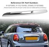 DOCAS Rear Trunk Hatch Handle with Lamp,Tailgate Trim Lid Trunk Liftgate Pull Handle Compatible with 2005-2015 Mini Cooper Cooper S R56 R57 R58 Backhatch Release Handle 51132753603