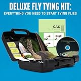 CREATIVE ANGLER Deluxe Fly Tying Kit for Fly Fishing - Complete Fly Tying Tools Kit, Ideal for Beginners and Pros, Includes Fly Tying Feathers, Vice, Bobbin, Rotary Tool for Your Fly Tying Station