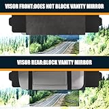 Veharvim Polarized Sun Visor for Car with 2 Side Sunshade, Upgraded UV400 Car Sun Visor Extension with PC Lens and Side Sunshade,Anti-Glare Car Visor for Safe Driving (Polycarbonate (PC), 1 Pack)