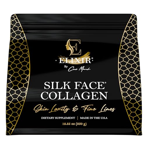 Coco March Silk Face Collagen - Silky Radiant Skin New Amino Molecules for Hair Nails-Joint Health-20g Protein NO Taste-Dissolves Instantly - Unmatched Results Elixir - 14 Day Supply