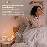 Vivilumens Sunrise Alarm Clock for Heavy Sleepers Adults, Wake-up Light, Sleep Aid 10 White Noise Sound Machines with 30/60/90 Timer, 3 Level Dimmable Touch Table Lamp with Snooze USB Charger Port