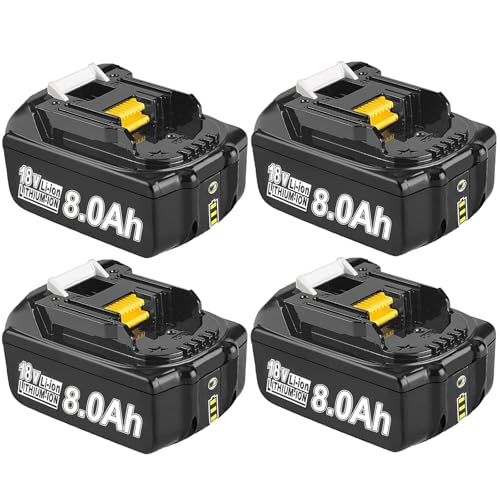 POWTREE Upgraded 8000mAh 4PACKS BL1815 18V LXT Li-ion Battery for makita BL1815 BL1830 BL1860 BL1850 BL1840 BL1850B-2 BL1845 BL1815 BL1820 BL1860B Cordless Power Tools Series