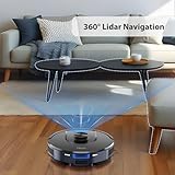 Tikom Robot Vacuum and Mop Combo, 5000Pa Suction, Smart Mapping, 45dB Robotic Vacuum Cleaner for Carpets, Pet Hair, Hardfloors (L8000 Pro)