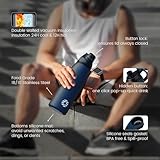 Fjbottle Stainless Steel Insulated Sports Water Bottle 32oz, BPA-Free, Double-Wall Vacuum, Magnetic Cap, No Straw, Cup Brush Included - Ideal Thermos for School, Fitness, and Outdoor Activities.