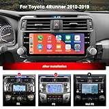 Dasaita Radio Upgrade for 2010-2019 Toyota 4Runner, 2K 10.25" QLED Touchscreen, with Wireless CarPlay, Android Auto, Qualcomm 665, 8-Core CPU, Android 13, Built-in 4G LTE, 6GB + 64GB