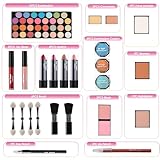 Hot Sugar Girls Makeup Kit for Birthday Gift, All in One Beginner Makeup Kit for Women Full Kit, Christmas Makeup Set for Teens 10 12 13 16 Includes Real Cosmetics and Makeup Tools (ROSY)