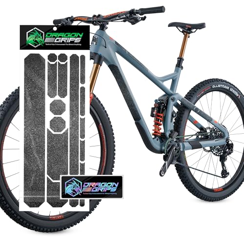Dragon Grips Mountain Bike Frame Protection Tape, 20 Pcs Black MTB Frame Protector For Toptube, Downtube, Chainstay, Rear, Fits All Mountain Bikes and Frame Types, Waterproof Bicycle Frame Decals
