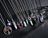 XIANNVXI Mothers Day Gifts 11Pcs Crystal Necklaces for Women Crystals Evil Eye Necklace Set Boho Jewelry for Women Chakra Hippie Pendant Beach Jewelry Gifts for Women Mom