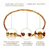 Amber Guru Baltic Amber Necklace for Women and Men (Authentic, Certified) - 21.7 inches, Cognac (Polished) - Unisex Amber Jewelry for Adults - Amber Bead Necklace