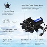 ECO-WORTHY 55-Series 110V Water Pump Portable 6.5 GPM 70PSI High Pressure 110V Volt AC RV Fresh Water Pressure Transfer Pump On Demand for Sprayer Irrigation Marine Boat Sprinkler Faucet