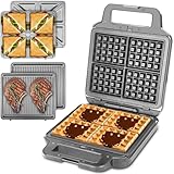 FineMade Belgian Waffle Maker with Removable Plates, Waflera Electrica, Large Waffle Iron, 3 in 1 Panini Grill Press Breakfast Sandwich Maker, Electric Griddle, Grilled Cheese Maker, Breakfast Station