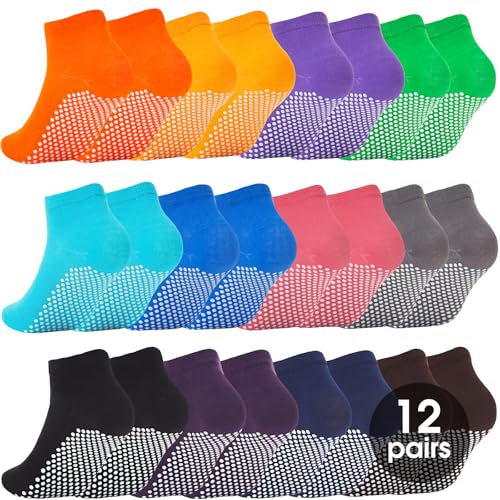 WANZHIHUI Pilates Grip Socks for Women Men Cute Non Slip Grippy Socks Woman for Yoga Barre Dance Hospital