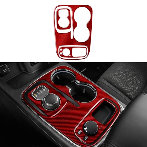 BRMYL Car Gear Shift Panel Decals for 2014-2017 Dodge Durango Accessories Carbon Fiber Interior Stickers, Knob Style