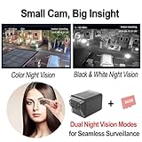 WKX W-A2 Wi-Fi Magnetic Wireless Cameras for Home Security, AP Hotspot Security Camera with 64GB SD Card,100 Days Long Battery Life,Night Vision,Motion Detection,Cloud Storage for Car,Pet,Baby & More