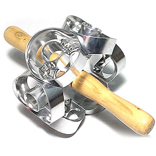 1PC Doughnut Cutter- High quelity Donut Cookie Cutter, Stainless Steel Mold with Handle | Revolving Donut Cutter Maker, Cookie Cutters, Mold Pastry Dough Baking Roller, 14x6.9cm