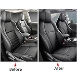 HKZ Custom Fit Full Set Car Seat Covers for Select Toyota CHR 2017 2018 2019 2020 2021 2022 2023 2024 (Black, Original line Style)